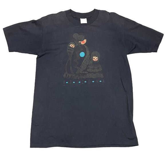 Vintage Arizona T Shirt Mens Extra Large Black 90s Single Stitch ONEITA USA - Picture 1 of 6